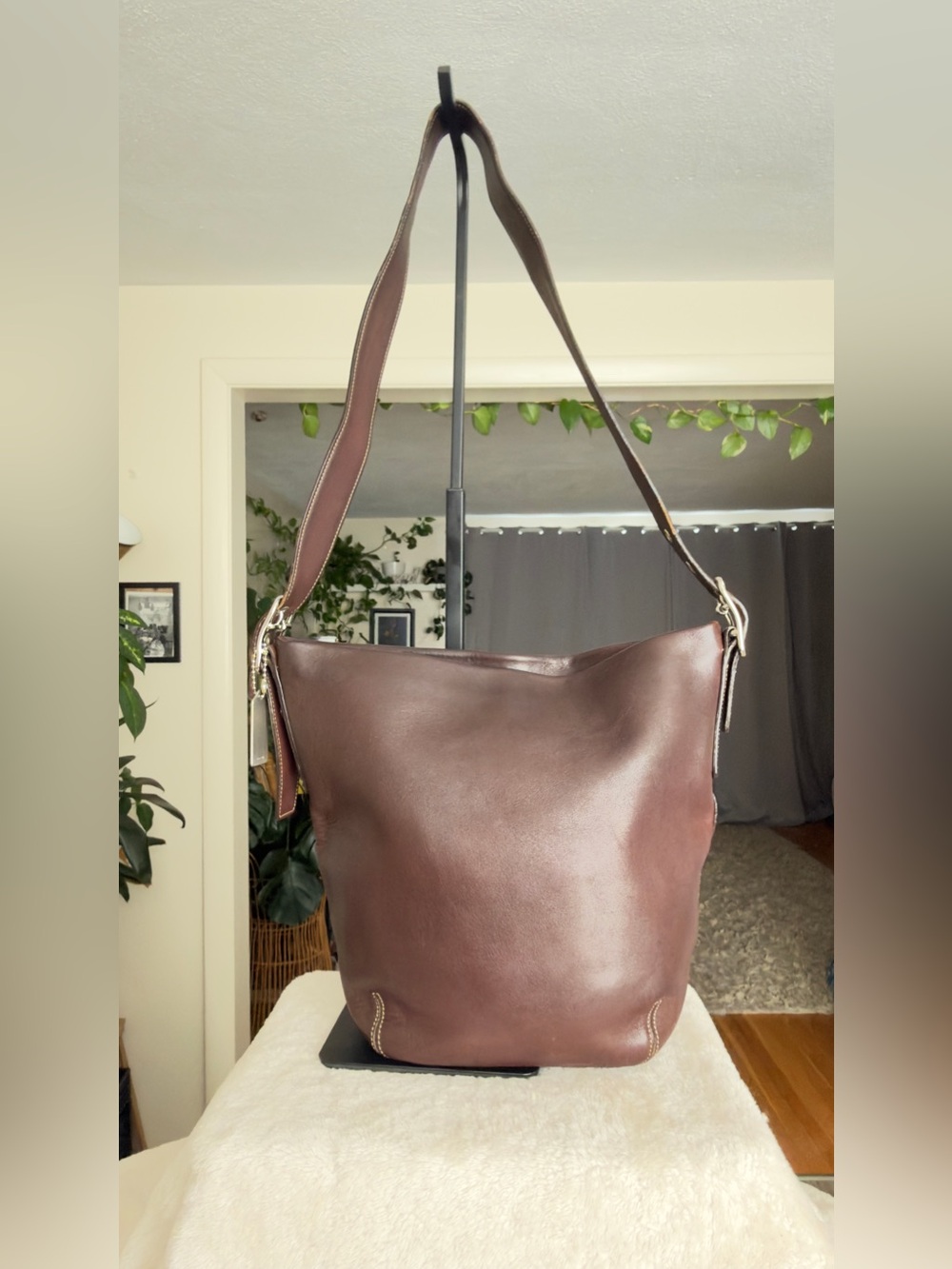 Vintage Coach Mahogany Leather Legacy Soho Bucket Hobo Bag 9186 Y2K